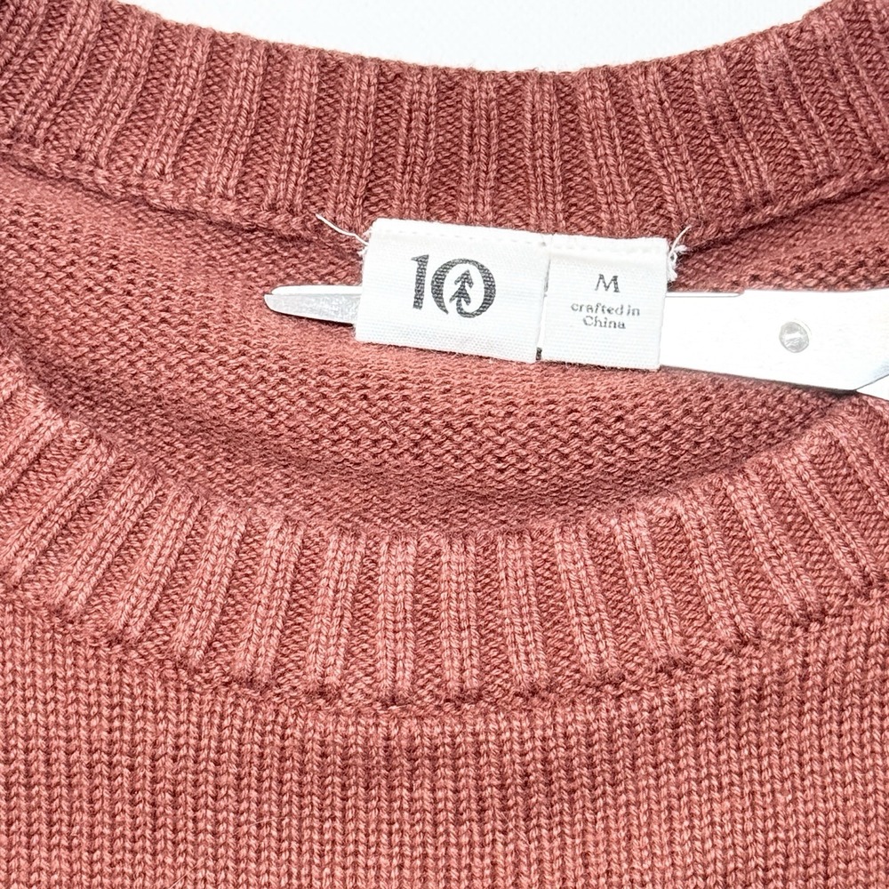 Tentree‎ Men's Crew Neck Sweater M Highline Organic Cotton Knit Jumper Brown - Picture 6 of 8